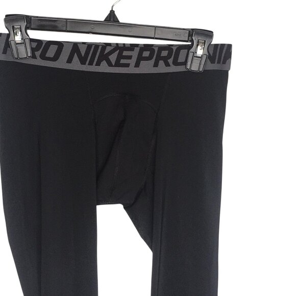 Nike Pro Dri-Fit Compression Pants Mens Medium Black Baselayer Leggings Running - Picture 13 of 15
